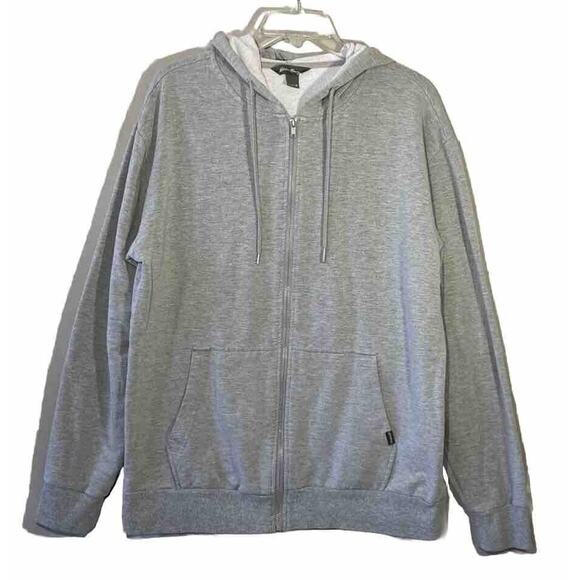 Eddie Bauer Mens Zip Up Fleece Sweatshirt Hoodie Size Medium Stretch Pockets - Picture 1 of 14
